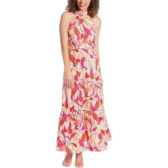 London Times Dresses & Skirts - London Times Twisted Flounce Hem Midi Dress NWT